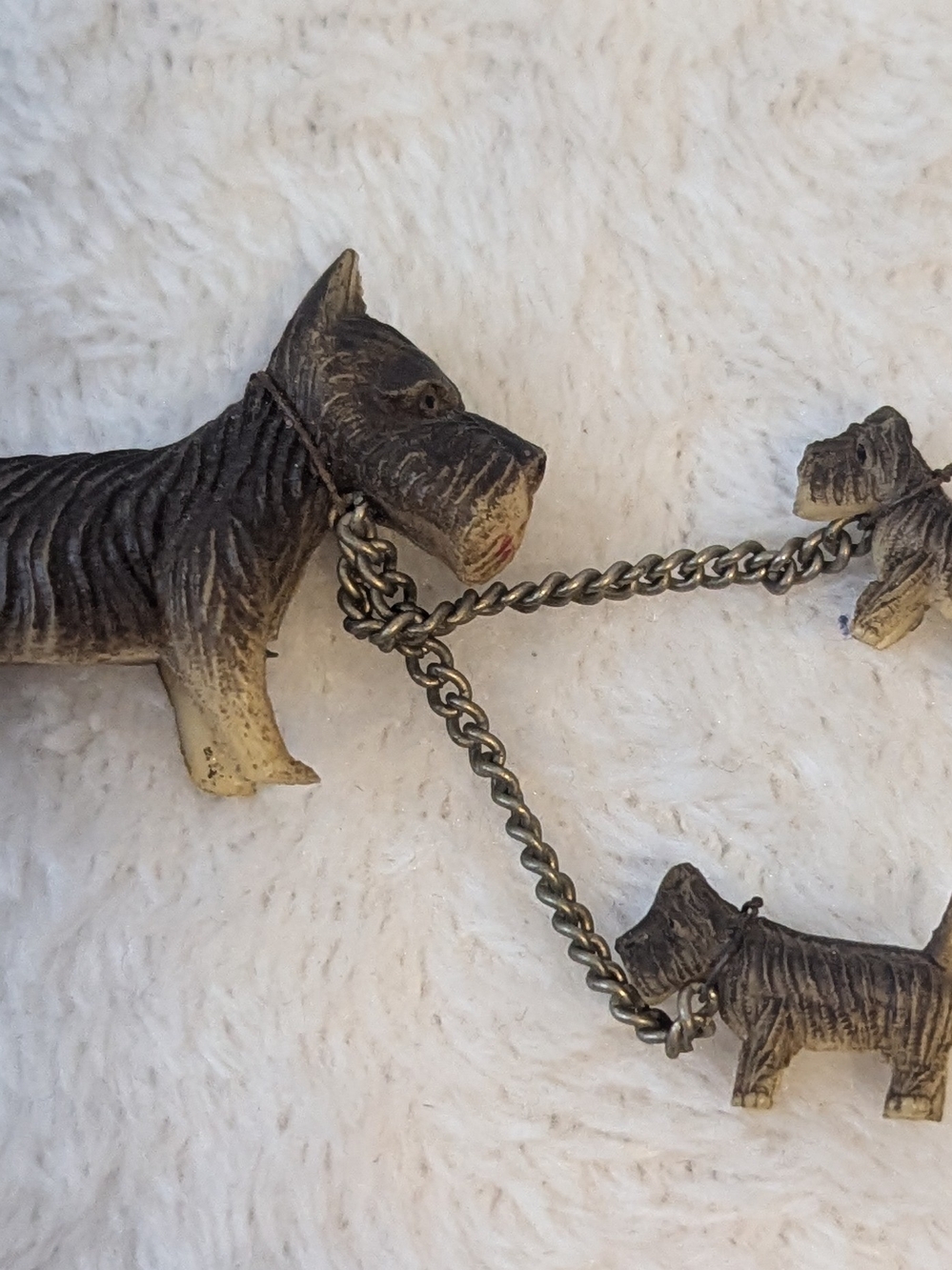 Vintage Miniature Scottie Dog And Pups